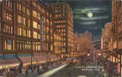 Main St. Shopping Dist Buffalo, NY Postcard Postcard