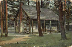 Ye Old Log Cabin, Olcott Beach Park New York Postcard Postcard