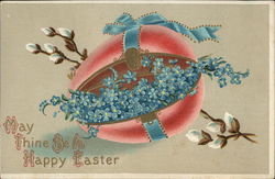 May Thine Be A Happy Easter Eggs Postcard Postcard