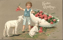 Easter Greetings Postcard