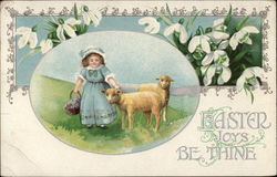 Easter Joys be Thine With Children Postcard Postcard