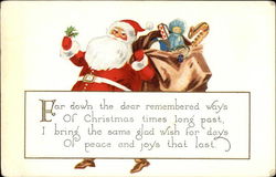 Santa With Toys Postcard