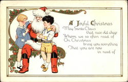 A Joyful Christmas Santa Claus Postcard Postcard