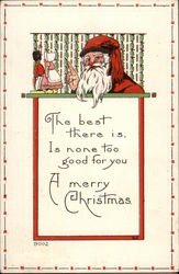 A Merry Christmas Santa Claus Postcard Postcard