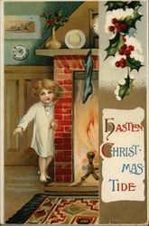 Hasten Christmas-Tide Children Postcard Postcard