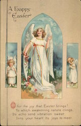 A Happy Easter With Angels Ellen Clapsaddle Postcard Postcard