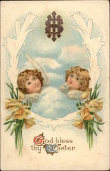 Angels and daffodils With Angels Postcard Postcard