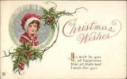 Christmas Wishes Children Postcard Postcard