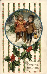 Christmas Greetings Postcard