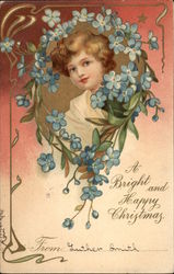 A Bright and Happy Christmas Postcard