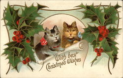 With Best Christmas Wishes Postcard Postcard