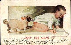 I Can't Get Away Babies Postcard Postcard