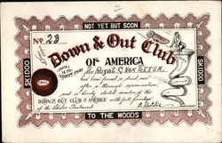 Down & Out Club of America Postcard