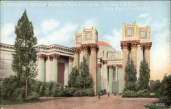 Entrance to Peristyle Palace of Fine Arts, San Francisco Postcard