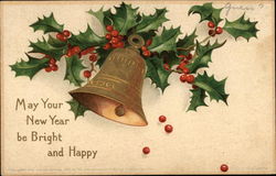 May Your New Year be Bright and Happy Postcard