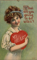 My Heart - What are you going to do with it? Hearts Postcard Postcard