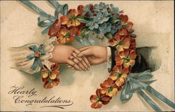 Hearty Congratulations Engagement Postcard Postcard