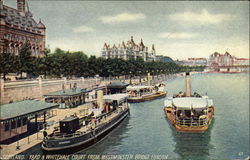 Scotland Yard & Whitehall Court from Westminster Bridge London Boats, Ships Postcard Postcard