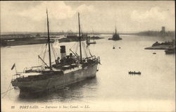 Entrance to Suez Canal, Port Said Postcard