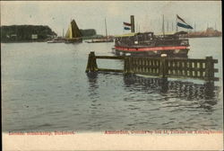 Boats at Harbor Postcard