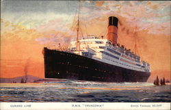 Cunard Line, R.M.S. Franconia, Gross Tonnage 20,000 Boats, Ships Postcard Postcard