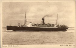 Cunard R.M.S. Samaria, Tonnage 20,000 Postcard