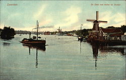 De Zaan met molen de Jonker Zaandam, Netherlands Benelux Countries Postcard Postcard