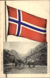 Norwegian Flag Flags Postcard Postcard