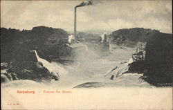 Fossen fra Broen Sarpsborg, Norway Postcard Postcard