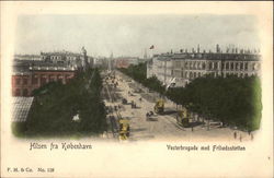 Vesterbrogade med Frihedsstotten Copenhagen, Denmark Postcard Postcard