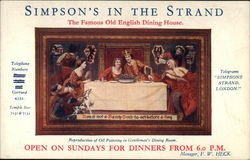 Simpson's in The Strand London, England Postcard Postcard