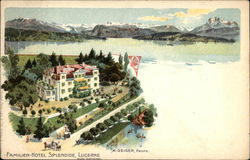 Familien Hotel Spendide Lucerne, Switzerland Postcard Postcard