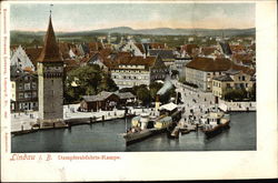 Dampferabfahrts-Rampe Lindau, Germany Postcard Postcard