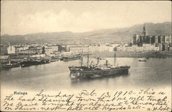 View of Town and Shoreline Postcard