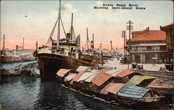 Lower Pasig River showing Inter-Island Boats Postcard