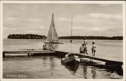 Karlsborg, Badplats Sweden Postcard Postcard