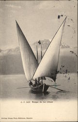 Boat on Lake Geneva Postcard