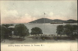 Saluting Battery and Harbour Postcard