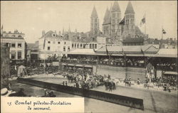 Jousting Tournament and the Cathedral of Notre Dame Postcard