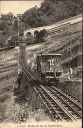 Chemin de fer de Territet-Glion Montreux, Switzerland Postcard Postcard