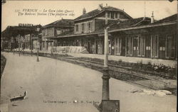 The Railway Station (The Platform Side) Verdun, France Postcard Postcard