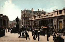 The Bank and Mansion House London, England Postcard Postcard