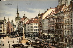 Marienplatz Munich, Germany Postcard Postcard