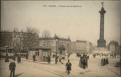 Place de la Bastille Paris, France Postcard Postcard