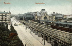 Hauptbahnof - Railway Station Postcard