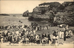 Les Bains du Port-Vieux et le Rocher de la Vierge Biarritz, France Postcard Postcard