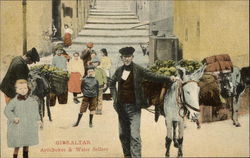 Artichokes & Water Sellers Postcard