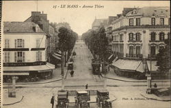 Looking Up Avenue Thiers Le Mans, France Postcard Postcard