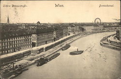 Untere Donaustrasse and Donoukanal Vienna, Austria Postcard Postcard