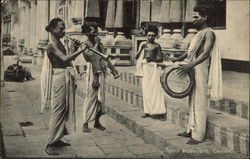 Tamil Musicians, Ceylon Postcard